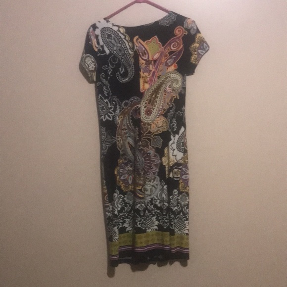 Studio 1 Fun Colorful Short Sleeve Dress small - Picture 2 of 5